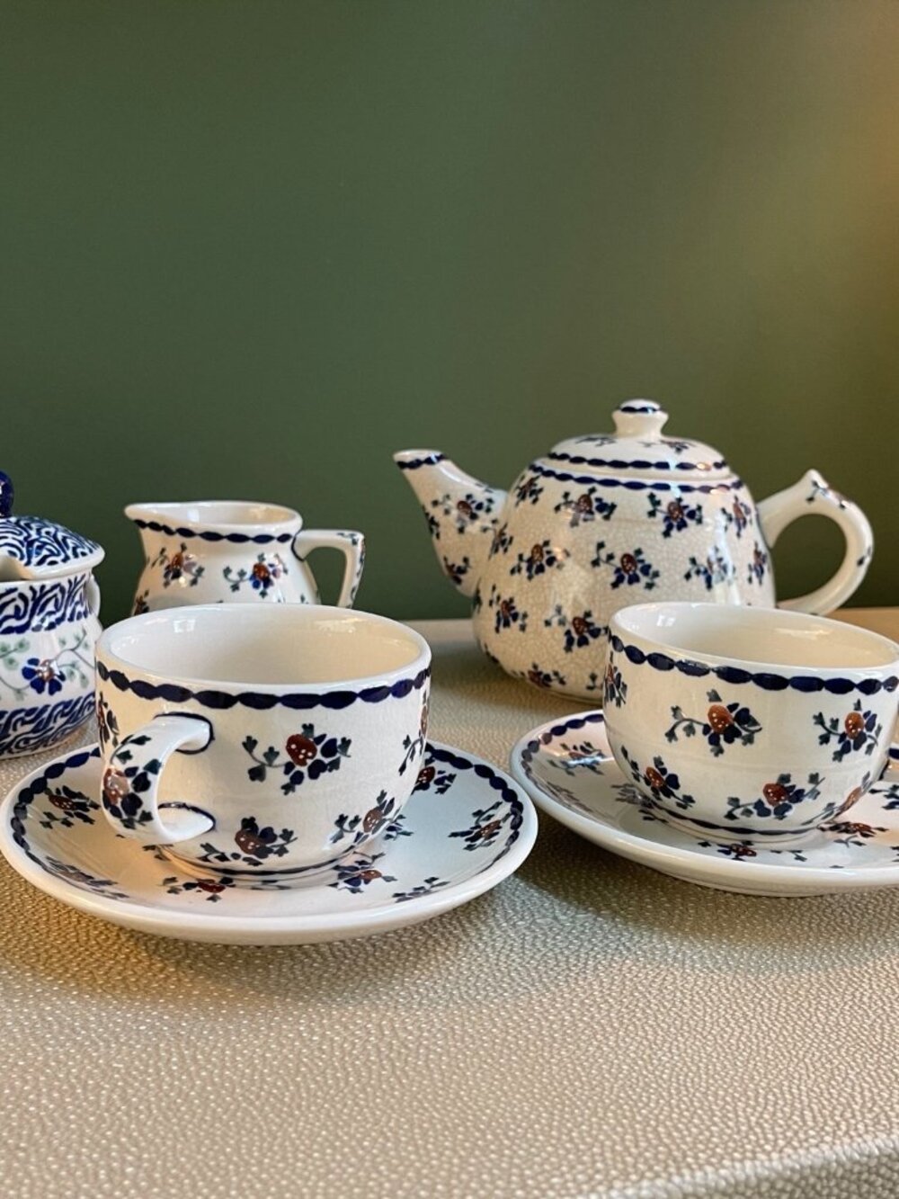 9 Piece Boleslawiec Tea/Coffee Set
